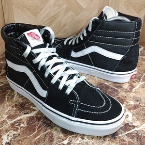 Vans women's Off The Wall Skateboard high top black shoes size women 9.5 men 8